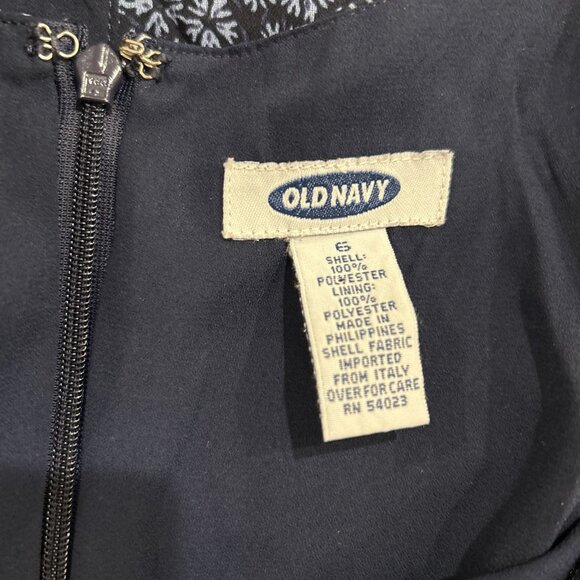 Vtg  Old Navy Dress 6  Midi Floral Dainty Blue‎ Flowy Shift Cottagecore 90s Y2k - Picture 9 of 9